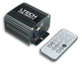 LT512  USB-DMX Master Controller 5V DC XLR-3, 512 channel, Internal Memory 4000 steps.